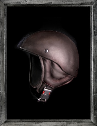 Revival helmet horse leather espresso stingray