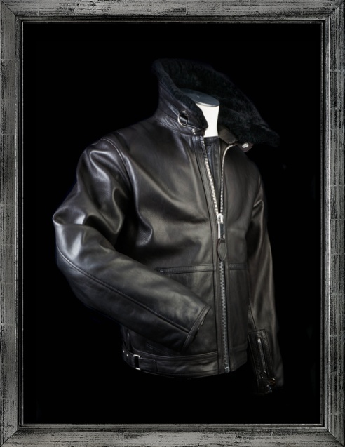 Fighter jacket horsehide black