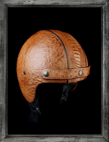 Speed helmet ostrich leather cognac