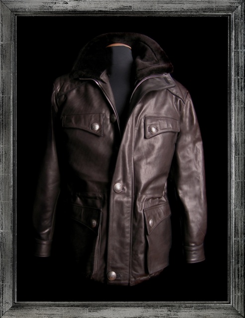 Outdoor jacket horse leather