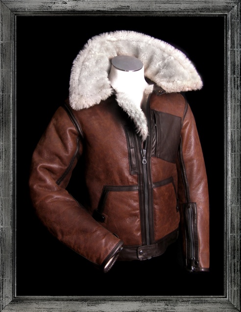 Fighter jacket lambfur
