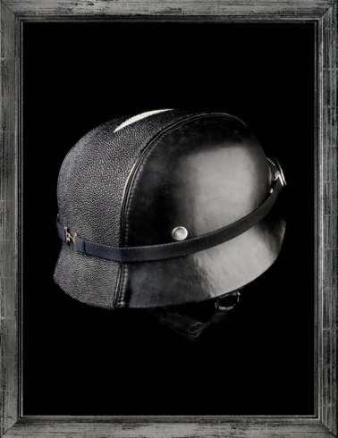 Steel helmet stingray leather
